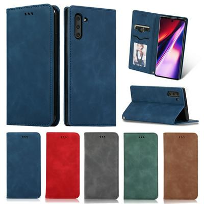 Solid Color PU Leather + Soft TPU with Picture Frame Card Slots Stand Wallet Protective Case for Samsung Galaxy Note 10 