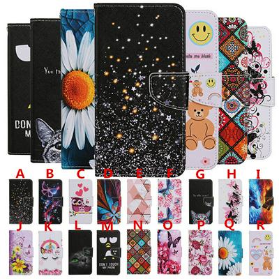 Colored Painting Wrist Strap Style Shock-Absorption Side Flip PU Leather + Soft TPU Card Slots with Magnetic Buckle and Stand Wallet Protective Case for Samsung Galaxy A10S