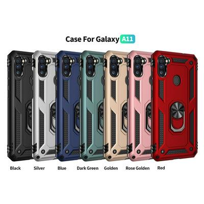 Armor Case For Samsung Galaxy A11 Case Magnet Car Ring Holder Shockproof Stand Phone Cover Fundas