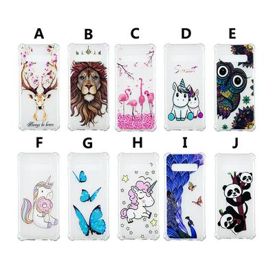 with Anti-drop and Anti-Crash Airbag Colored Painting Transparent TPU Back Cover Case for Samsung Galaxy S10