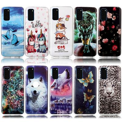 Luminous Colored Painting Shockproof Anti-Scratch Soft TPU Back Cover Case for Samsung Galaxy S20
