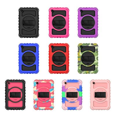 Shockproof Military Level 3-Layer Protection Screen Frame + Hard PC + Soft Silicone with Rotatable Kickstand Hand Strap and Detachable Shoulder Strap Back Cover Case for Samsung Galaxy Tab A 10.1 (2019) / SM-T510 (Wi-Fi) / SM-T515 (LTE)