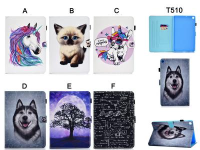 Card Holder Adjustable Stand TPU + Sewing PU Leather Protector Case for Samsung Galaxy Tab A 10.1 (2019)/SM-T510 (Wi-Fi)/ SM-T515 (LTE)