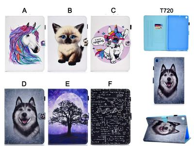 Card Holder Adjustable Stand TPU + Sewing PU Leather Protector Case for Samsung Galaxy Tab S5e/SM-T720/SM-T725