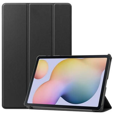 Tri-fold Bracket Caster Pattern Anti-fall Smart Auto Sleep PU Leather +TPU Tablet Protective Cover with Pen Slot for Samsung Galaxy Tab S7 T870