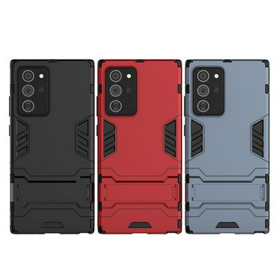 Iron Man 2 in 1 Detachable Shockproof Anti-Scratch Soft TPU + Hard PC with Kickstand Back Cover Case for Samsung Galaxy Note20 Pro