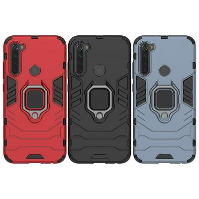Military Armor Phone Case for Xiaomi Redmi Note 8, Shockproof Phone Cover with Metal Ring Stand