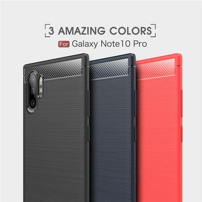 Soft Phone Case for Samsung Galaxy Note10+, Carbon Fiber TPU Phone Cover Scratch & Drop Resistant Protective Case
