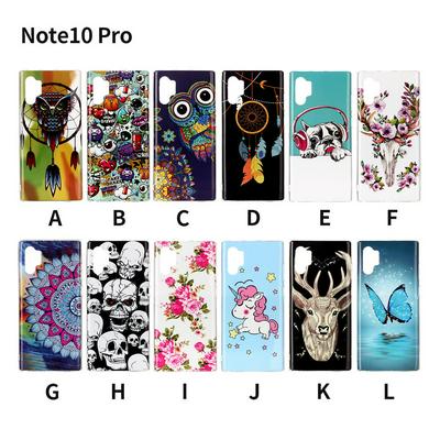 Wreath Owl Skull Colored Painting Fluorescence Noctilucent TPU Luminous Back Cover Case for Samsung Galaxy Note10+/Samsung Galaxy Note10 Pro 