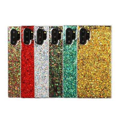 Glitter Phone Case for Samsung Galaxy Note 10+, Flexible TPU Phone Cover