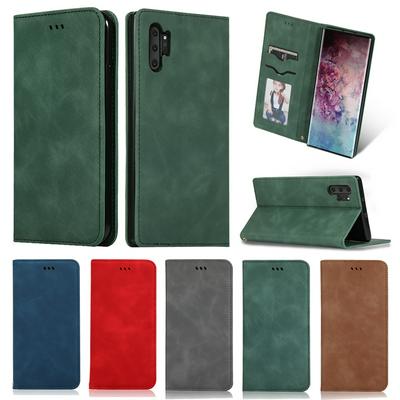 Solid Color PU Leather + Soft TPU with Picture Frame Card Slots Stand Wallet Protective Case for Samsung Galaxy Note 10+/Samsung Galaxy Note 10 Pro 