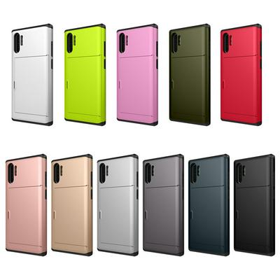 Armor 2 in 1 Detachable Shockproof Hard PC + Soft TPU Hybrid with Card Slot Back Cover Protective Case for Samsung Galaxy Note10+/Samsung Galaxy Note10 Pro