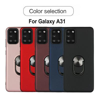 2 in 1 Detachable Shockproof Hard PC + Soft TPU with Magnet Suction 360 Degree Ratatable Kickstand Back Cover Case for Samsung Galaxy A31