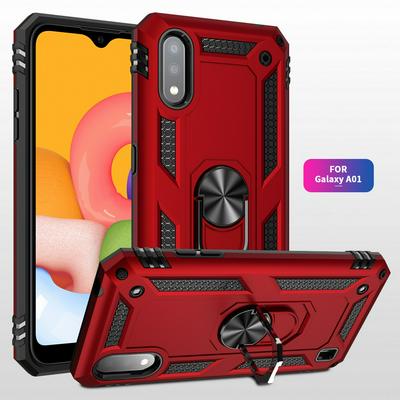 Armor Case For Samsung Galaxy A01 Case Magnet Car Ring Holder Shockproof Stand Phone Cover Fundas