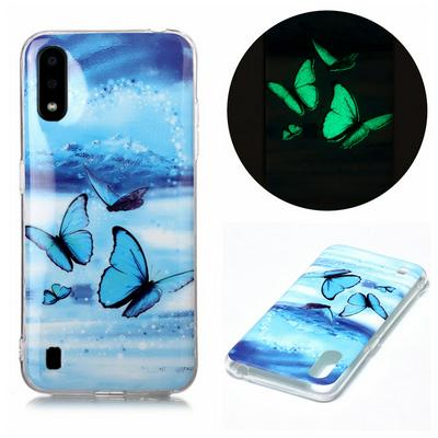Luminous Colored Painting Shockproof Anti-Scratch Soft TPU Back Cover Case for Samsung Galaxy A01