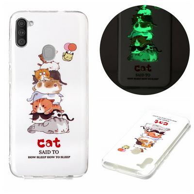 Luminous Colored Painting Shockproof Anti-Scratch Soft TPU Back Cover Case for Samsung Galaxy A11