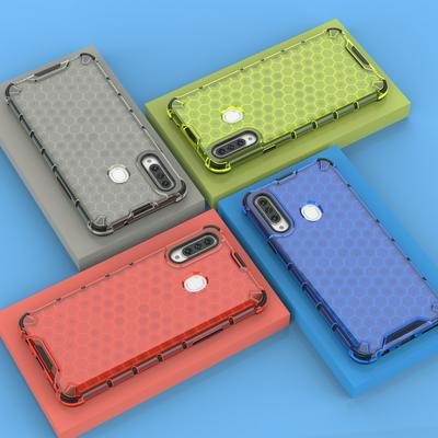 Honeycomb Pattern Detachable 2 in 1 Hard PC + Soft TPU Back Cover Case for Samsung Galaxy A20S