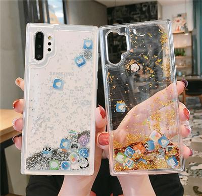 APP iCon Liquid Quicksand TPU Back Cover Shockproof Protective Case for Samsung Galaxy Note10