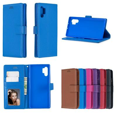 Lichee Pattern PU Leather + TPU with Card Slots Wallet and Stand Support Cover Case for Samsung Galaxy Note10+/Samsung Galaxy Note10 Pro