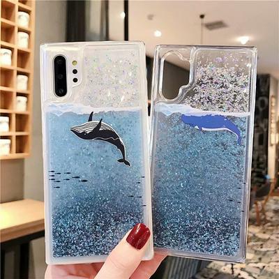 Liquid Quicksand Shockproof Hard PC + Soft TPU Hybrid Back Cover Case for Samsung Galaxy Note 10+ / Note 10 Pro