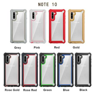 2 in 1 Hybrid Phone Case for Samsung Galaxy Note 10, Scratch-resistant Shockproof Hard Phone Cover with Colorful Bumper