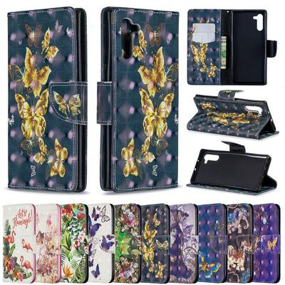 Wallet Case for Samsung Galaxy Note 10, Leather Phone Cover with 3D Printing Visual Effect