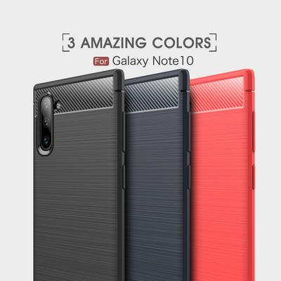 Wallet Case for Samsung Galaxy Note 10, Carbon Fiber TPU Phone Case