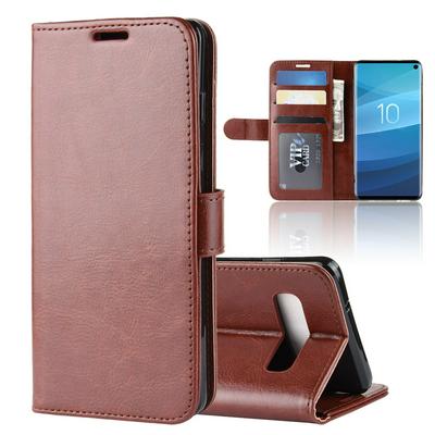 R64 Pattern Single Fold Edge Side Flip Shockproof PU Leather + Soft TPU Card Slots with Picture Frame and Stand Wallet Protective Case for Samsung Galaxy S10 