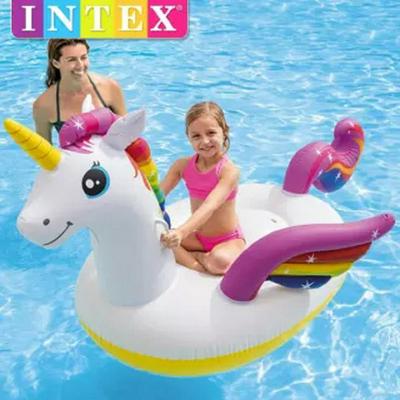 Giant Inflatable Rainbow Unicorn Floating Swimming Pool Float Ride-On Toy Summer Beach Play Adult Children Swimming Pool Toy 