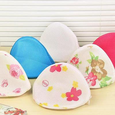 Home Bra Care Wash Bag Printed Round Triangle Underwear Laundry Bag  