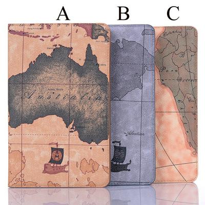 Samsung Galaxy Tablet A8(2019)  Case Map Pattern Tablet Case Anti-fall Wear Resistance Solid Color Wallet Card Slot Protective Soft Shell for Samsung Galaxy Tablet A8(2019)/SM-P200/SM-P205 Tablet Protect Case
