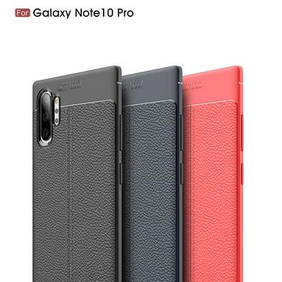 Soft Phone Case for Samsung Galaxy Note 10+, Leather Coated TPU Phone Cover