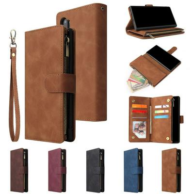 Wallet Phone Case for Samsung Galaxy Note10+, Doka Slots Leather Phone Cover With Magnetic Buckle