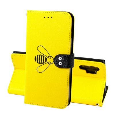 Fun Wallet Case for Samsung Galaxy Note 10+, Bee Style Phone Cover in Constrasting Color