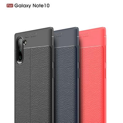 Soft Phone Case for Samsung Galaxy Note 10, Leather Coated TPU Phone Cover