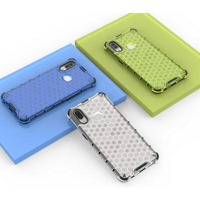 Honeycomb Pattern Detachable 2 in 1 Hard PC + Soft TPU Back Cover Case for Samsung Galaxy A10S