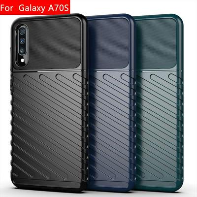 Anti-Fingerprints Shockproof Soft TPU + Hard Back Cover Case for Samsung Galaxy A70s