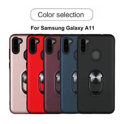 2 in 1 Detachable Shockproof Hard PC + Soft TPU with Magnet Suction 360 Degree Ratatable Kickstand Back Cover Case for Samsung Galaxy A11