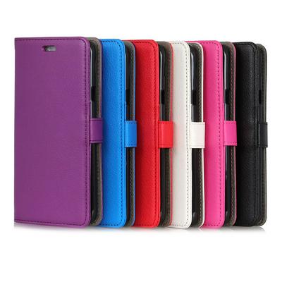 Lichee Pattern Wallet Style Magnetic Flip Stand TPU + PU Leather Case for Huawei P Smart+ / Nova 3i 