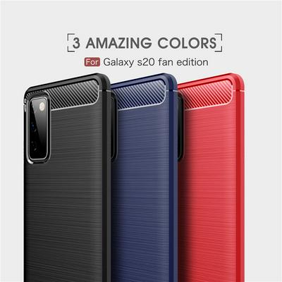 Carbon Fiber Pattern Brushed Shockproof Soft TPU Back Cover Case for Samsung Galaxy S20 FE