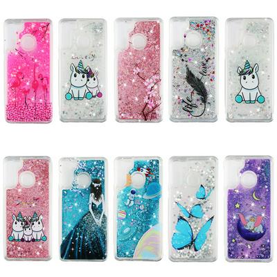 Quicksand Fashion Pattern Shockproof Scratch Resistant Soft TPU Back Cover Phone Case for Samsung Galaxy A21