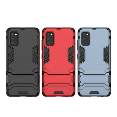 Iron Man 2 in 1 Detachable Shockproof Anti-Scratch Soft TPU + Hard PC with Kickstand Back Cover Case for Samsung Galaxy A41
