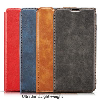 Ultra Thin&Lightweight Magnets Strong Suction Shockproof PU Leather Wallet Phone Case with Card Slot and Stand for Samsung Galaxy A30