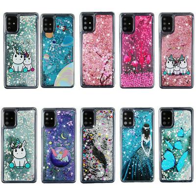Quicksand Fashion Pattern Shockproof Scratch Resistant Soft TPU Back Cover Phone Case for Samsung Galaxy A71
