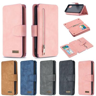 Frosted Zipper Wallet BF07 Type Scratch Resistant PU Leather Phone Case with Stand &Card Slots for Samsung Galaxy A41