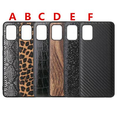 2 in 1 Shockproof with Wireless Charging Function Leather Coated Hard PC + Soft TPU Edge Back Cover Case for Samsung Galaxy A71