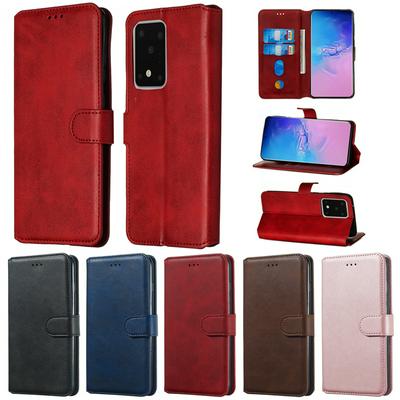 Classic Calf Pattern All-Round Shockproof PU Leather + Soft TPU Card Slots with Stand and Magnetic Buckle Wallet Case for Samsung Galaxy S20 Ultra