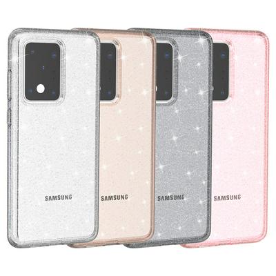 Terminator Glitter Powder Shockproof Anti-Scratch Soft TPU Back Cover Case for Samsung Galaxy S20 Ultra