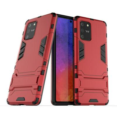 Iron Man Armor Creative Anti-Fall 3 in 1 Detachable Hard PC + Soft TPU with Invisible Stand Back Cover Case for Samsung Galaxy S10 Lite