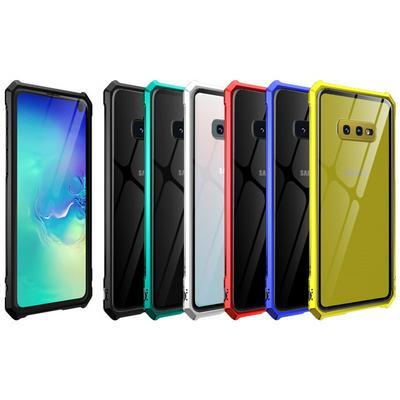 Ultra Slim Shockproof Anti-Scratch Tempered Glass Back + Metal Frame Back Cover Case for Samsung Galaxy S10e